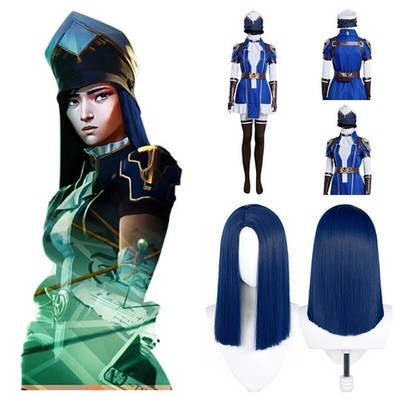 Arcane:League of Legends-Caitlyn the Sheriff of Piltover Cosplay Costume+Wigs