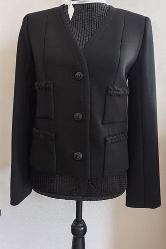 Chanel Uniform Black Jacket 4 Pockets Size 34 BRAND NEW