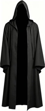Adult Hooded Robe Cloak Knight Costume Cape Vintage Cloaks Halloween Outfit