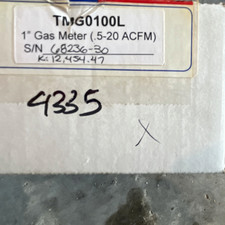 Turbines Inc. Tmg0100l Gas Meter Flow Meter 1 In Npt Port 5-20 Acfm