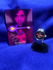 NUOVO OROLOGIO PRINCE TRIBUTE QUARZO VIOLA E STAMPA FOTOGRAFICA AUTOGRAFATA RP NUOVO