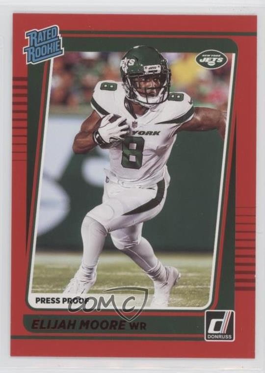 2021 Panini Donruss Rated Press Proof Red Elijah Moore #271 Rookie RC 07r2