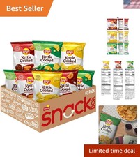 Gourmet Kettle Cooked Potato Chips Variety Pack - 40 Count Perfect for Snacking