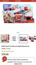 Paw Patrol Rescue Fire Truck with Sound Lights and Water Cannon Toy