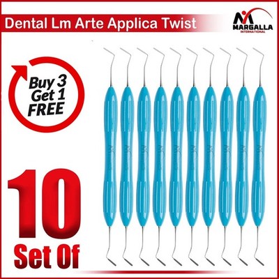 10Pcs Lm Arte Applica Twist Dental Composite Filling Instruments Silicone Handle