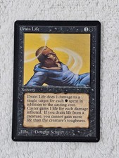 Magic The Gathering Beta Drain Life 1993 Black Sorcery NM Old School