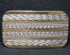 XB03154 NOS AMAZING VINTAGE 1970s ABSTRACT ARTWORK FASHION UNISEX BELT BUCKLE