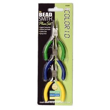 BeadSmith  Super Economy Color I.D. 3 Piece Mini Pliers Set  Tools