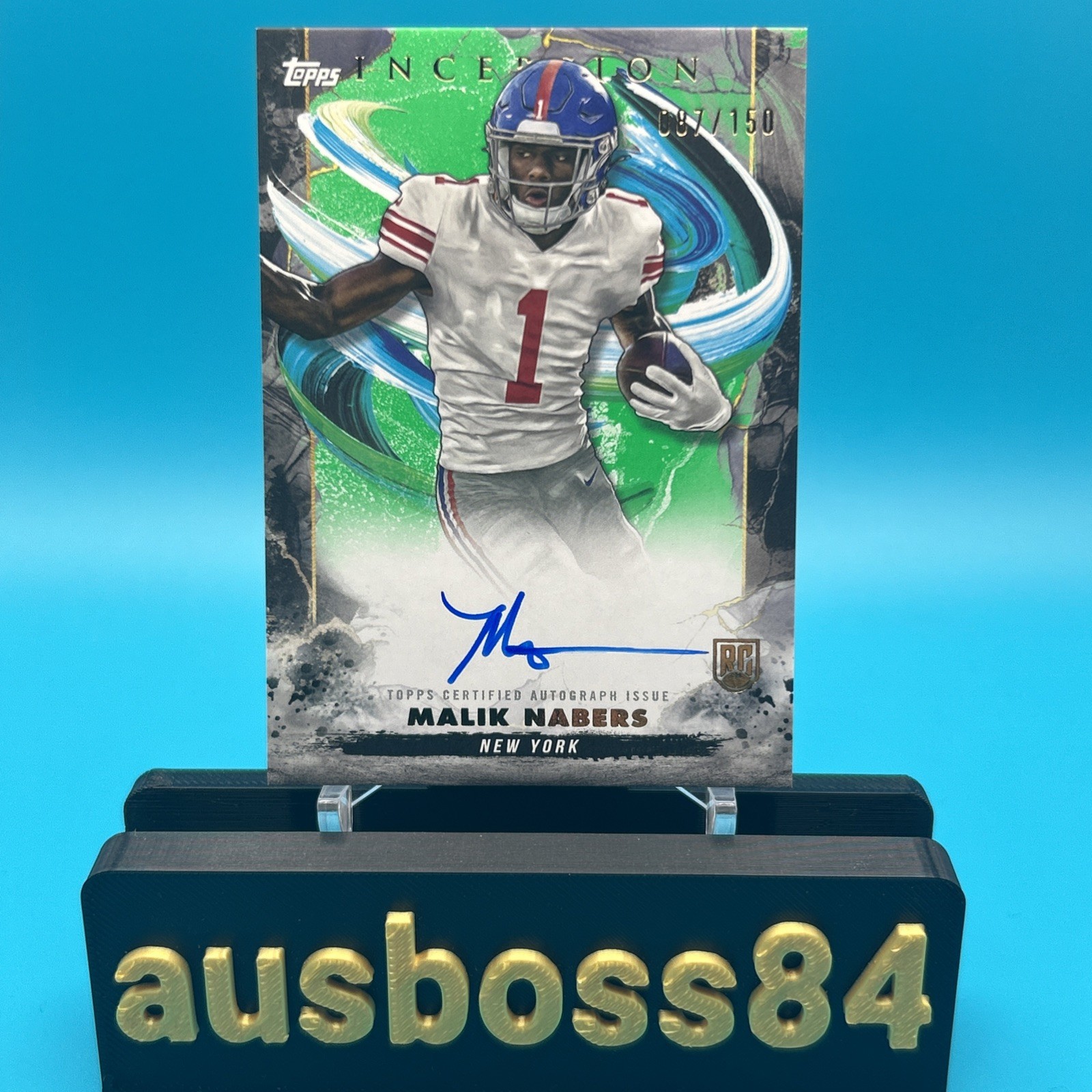 2024 Topps Inception - Rookie Autographs Malik Nabers #RA-MN Green /150 (AU, RC)