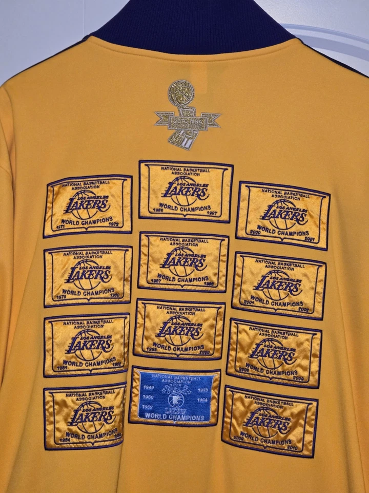 LA Lakers 2010 Champion Ring Banner Ceremony Jacket Authentic Adidas 2XL Warmup - Image 2 of 4