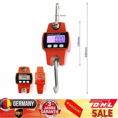 300kg/100g Kranwaage Zugwaage Hängewaage Lifterwaage Digital LCD Beleuchtung