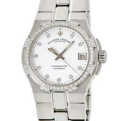 VACHERON CONSTANTIN Overseas Medium Size 42552 White Men's Used Watch #3104