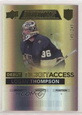 2021 Upper Deck Credentials Debut Ticket Access Yellow /249 Logan Thompson 12l5