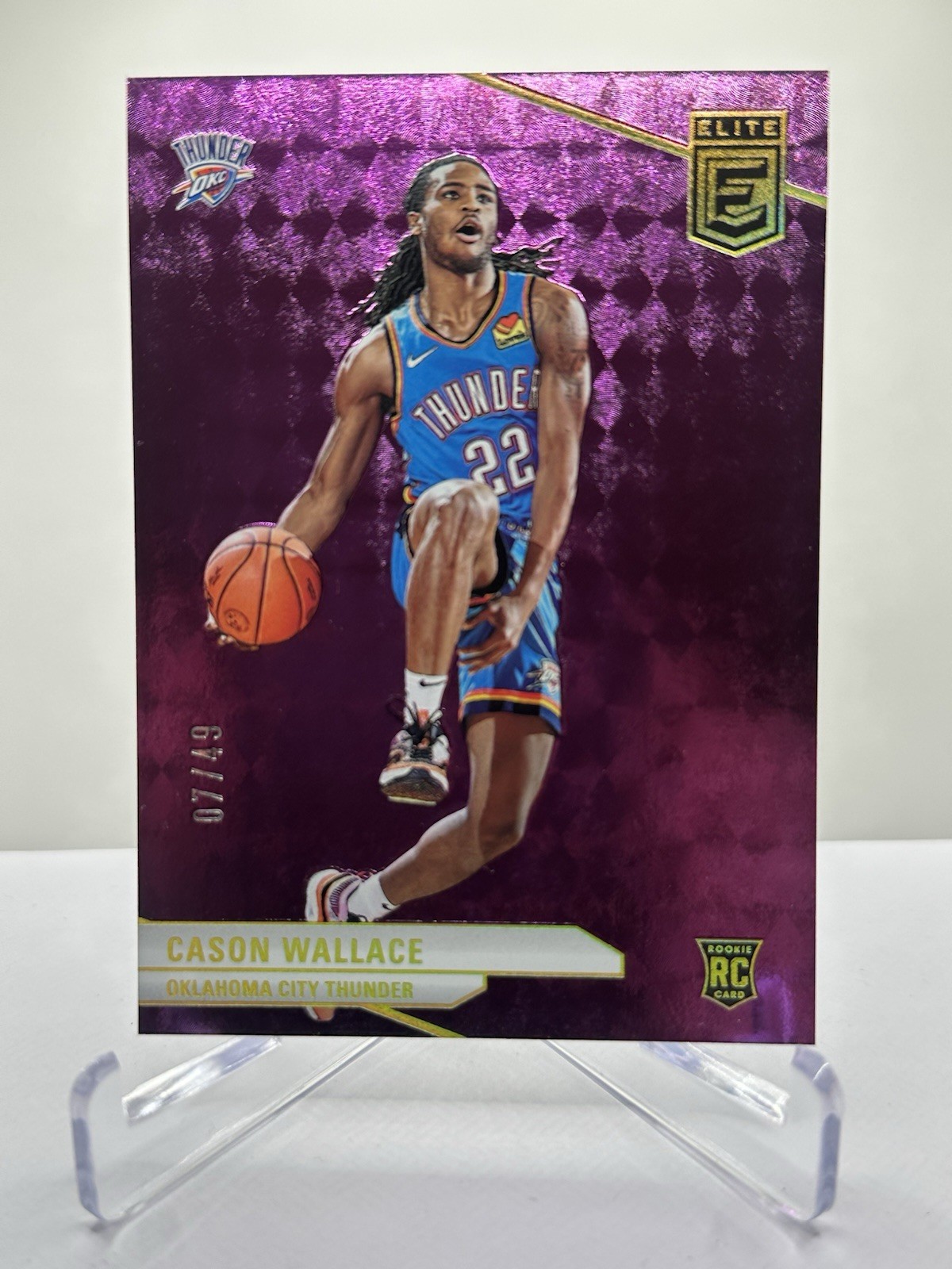 2023-24 Donruss Elite - Rookies Cason Wallace #219 Purple /49 (RC)