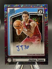 2024-25 Panini Optic 339 Jaylon Tyson Rated Rookie Fast Break Disco Prizm Auto