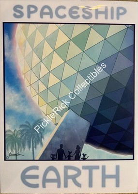 Disney WonderGround 2026 Spaceship Earth By Larissa Brown 5x7 Postcard