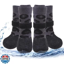 PUPTECK Anti Slip Dogs Shoes for Hot/Cold Pavement, Senior Booties, Rubber Bo