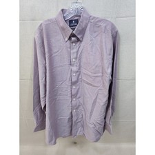 Stafford Mens Wrinkle Free Oxford Shirt Mauve Purple Regular Fit 16.5 34-35 L