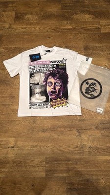 Brand New Hellstar Medium Brainwashed White Streetwear T-Shirt Size M