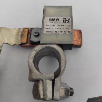 DAMAGED BMW E60 NEGATIVE BATTERY CABLE MINUS POLE OEM 7603567