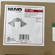 Nuvo Lighting 77-488 White 4-3/4"H 2-Light Outdoor Flood Light