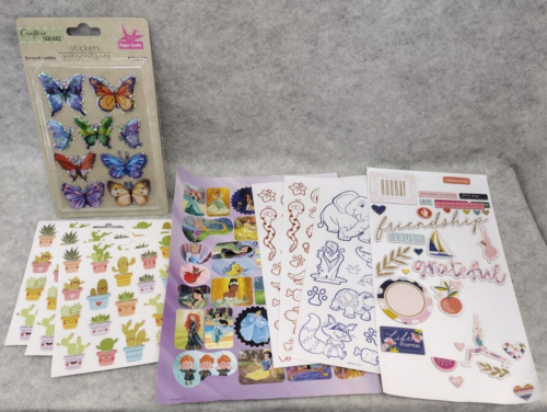 Lot Stickers Mixed cactus 3D butterfly animals friendship Assorted - Picture 1 of 3