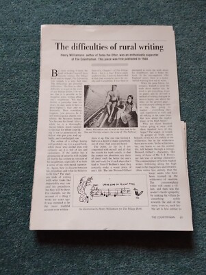 El30 Ephemera 80er Jahre Artikel Henry Williamson 1933