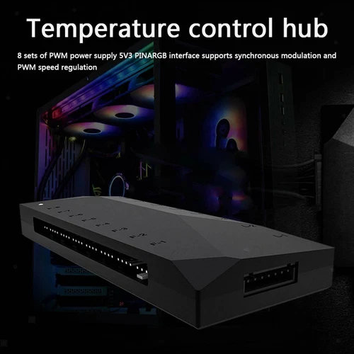 ARGB Hub PWM Fan Controller 5V 3Pin SATA Netzteil Mini für Computer