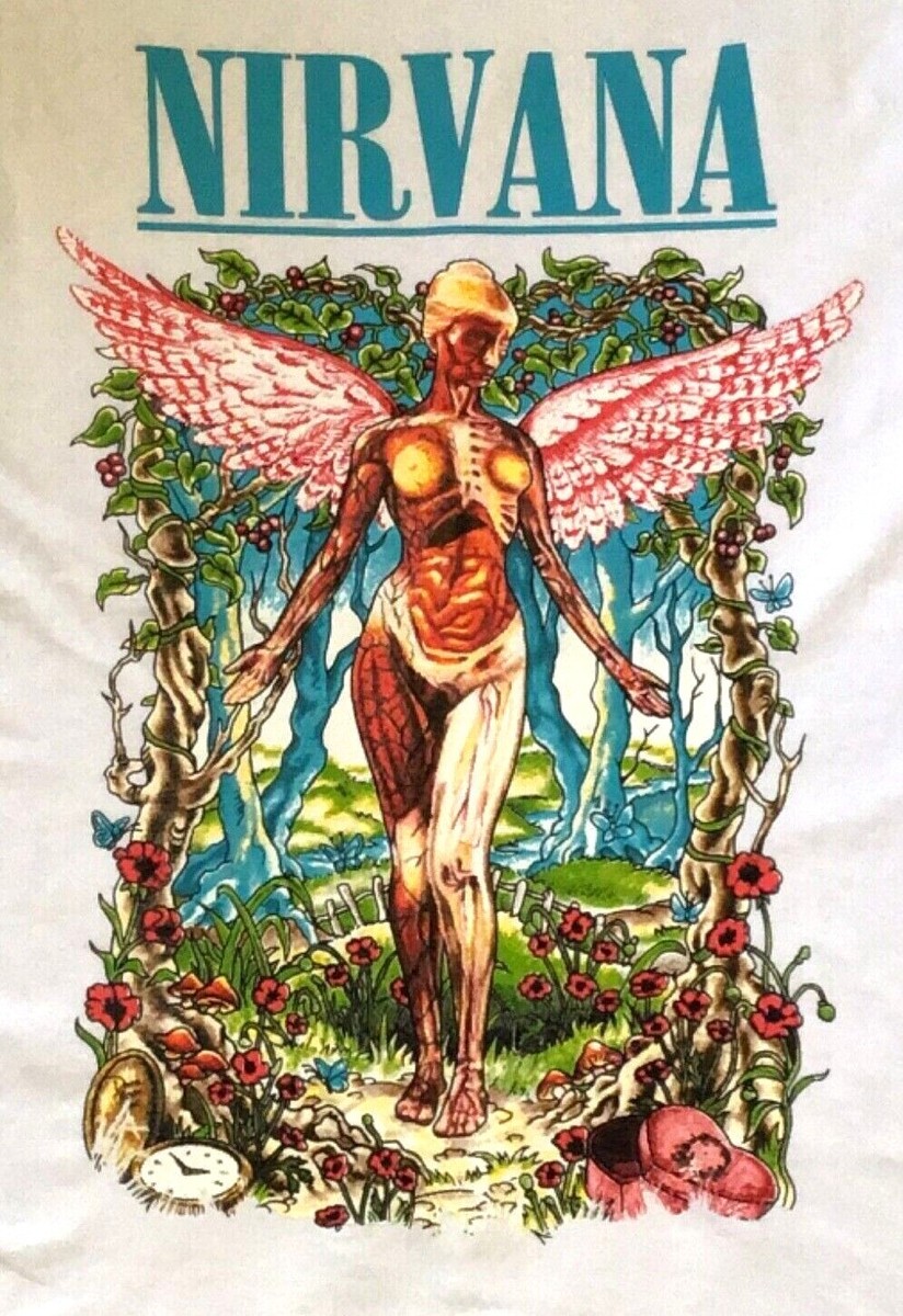 NEW- NIRVANA - ANGEL - In Utero- WHITE BAND T-SHIRT | eBay NEW- NIRVANA - ANGEL - In Utero- WHITE BAND T-SHIRT | eBay
