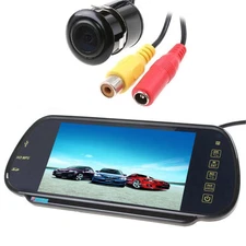 7" MP5 Bluetooth Car Rearview Mirror Monitor+ 420TVL Car Backup Camera Kits