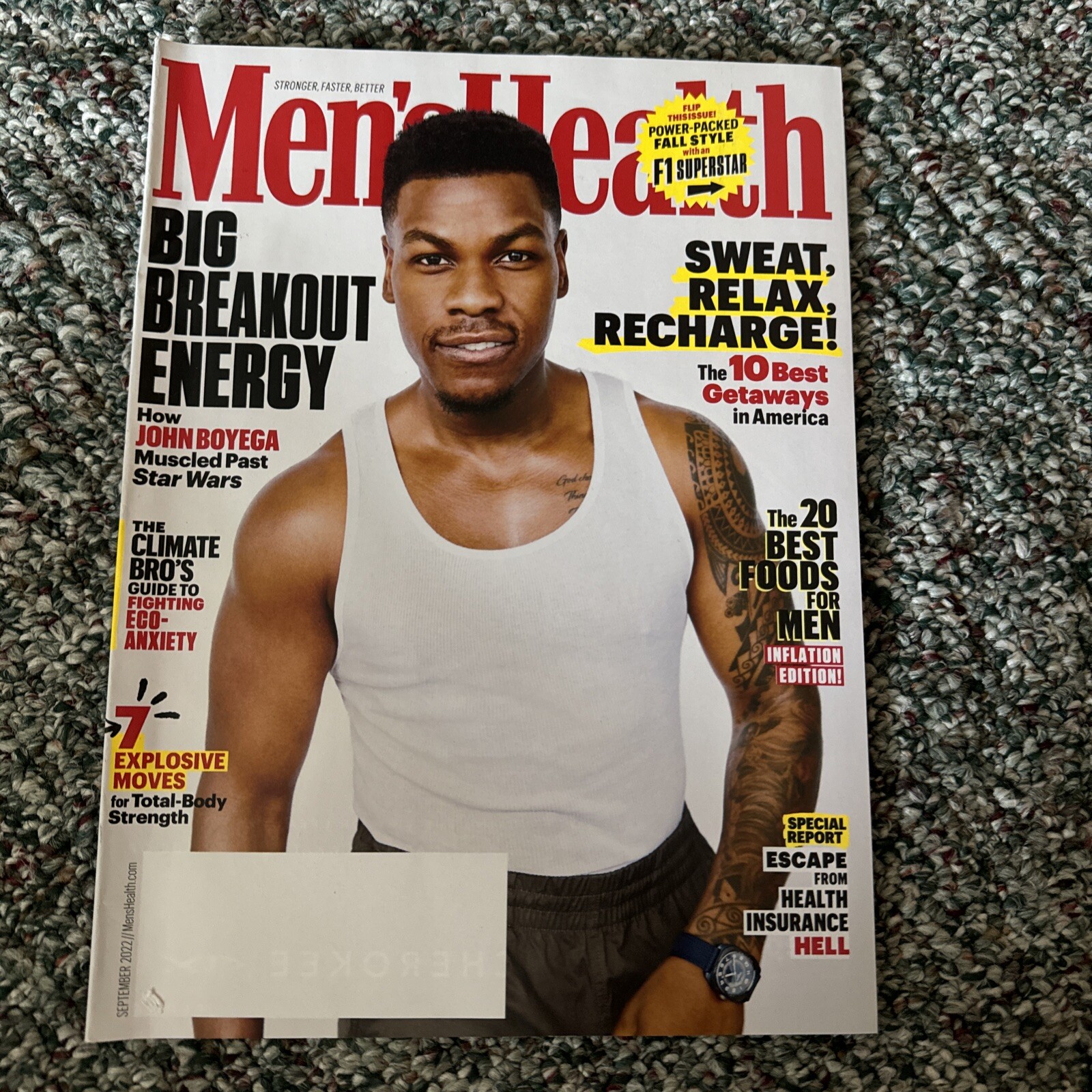 MENS HEALTH MAGAZINE SEPTEMBER 2022 issue JOHN BOYEGA STAR WARS free US Shipping