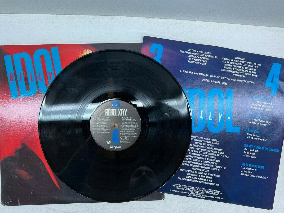 1983 Billy Idol Rebel Yell Vinyl Record Chrysalis FV-41450