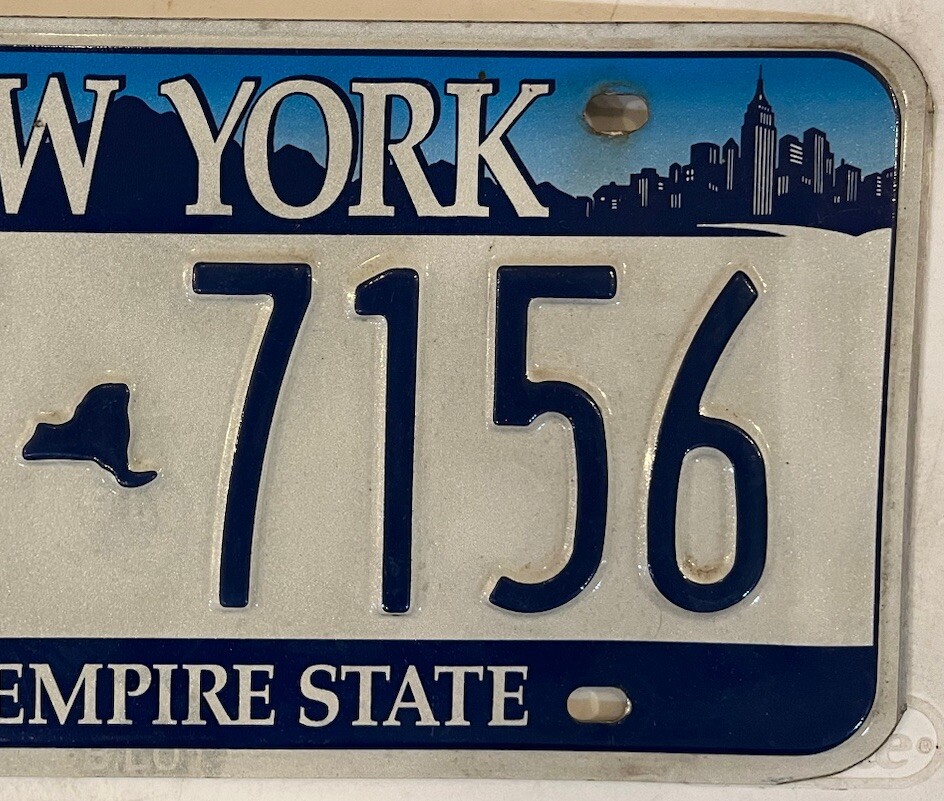 希少！熊谷隆志氏買付 ヴィンテージ オルテガアートフレームシリアルナンバー付 New York Empire State license plate DLX NIAGARA FALLS Manhattan