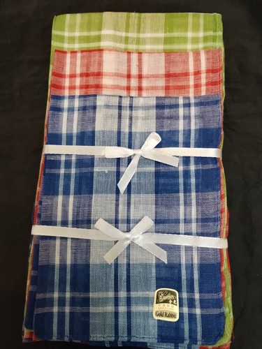 12 Mens Handkerchiefs Hankies Hankerchief Cloths Blend 13" by 14" Docena 140 - Picture 3 of 3