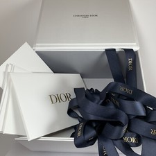 Christian Dior Magnetic Gift Box 7 Blue Dior Ribbons 7 Dior Card Envelopes Nice