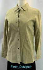 The White House Women's Suede Leather Snap Jacket Coat Moto Shirt Sz Xs New Vtg