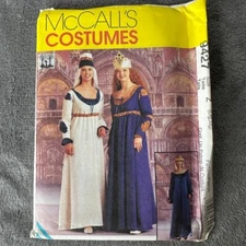 McCalls Sewing Pattern 9427 Sz 16-22 Renaissance Maiden Dress Costume Cosplay