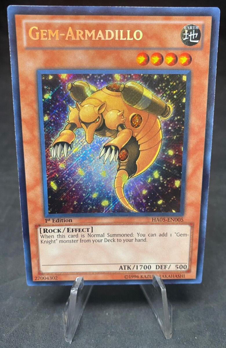 Gem-Armadillo - Yugioh - HA05-EN005 - Misprint Missing Bottom
