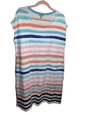 T By Talbots Dress 2XP Pockets Striped