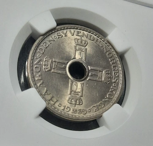 1939 Norway 1 Krone NGC MS64 - King Haakon VII