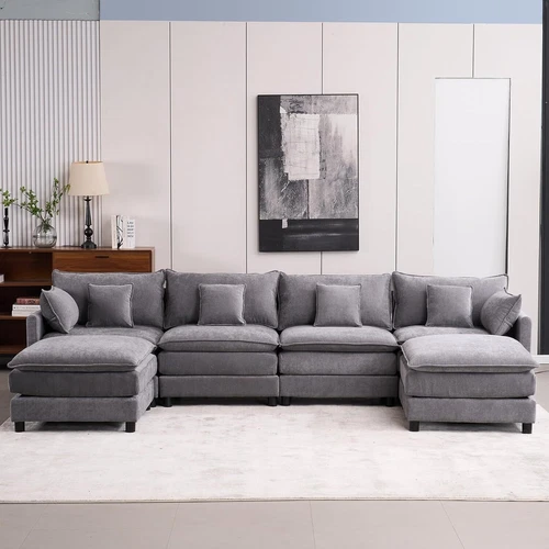 Corner Sofa Chaise Lounge DIY Sofa Free Combination Sofa U-shaped Sectional Sofa - Picture 10 of 14