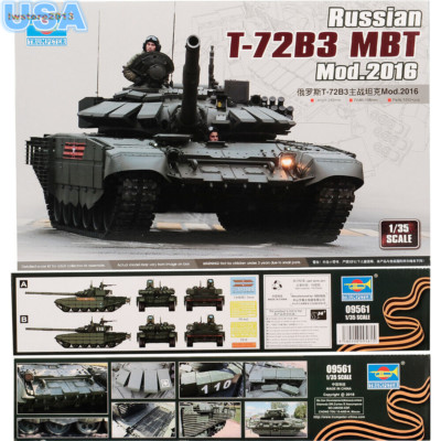 Trumpeter 09561 1/35 Russian T-72B3 MBT Mod.2016 Battle Tank Model Vehicle Set