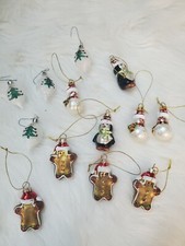 Christmas Glass Blown Ornament Gingerbread , Penquin , Snowman ,Tree