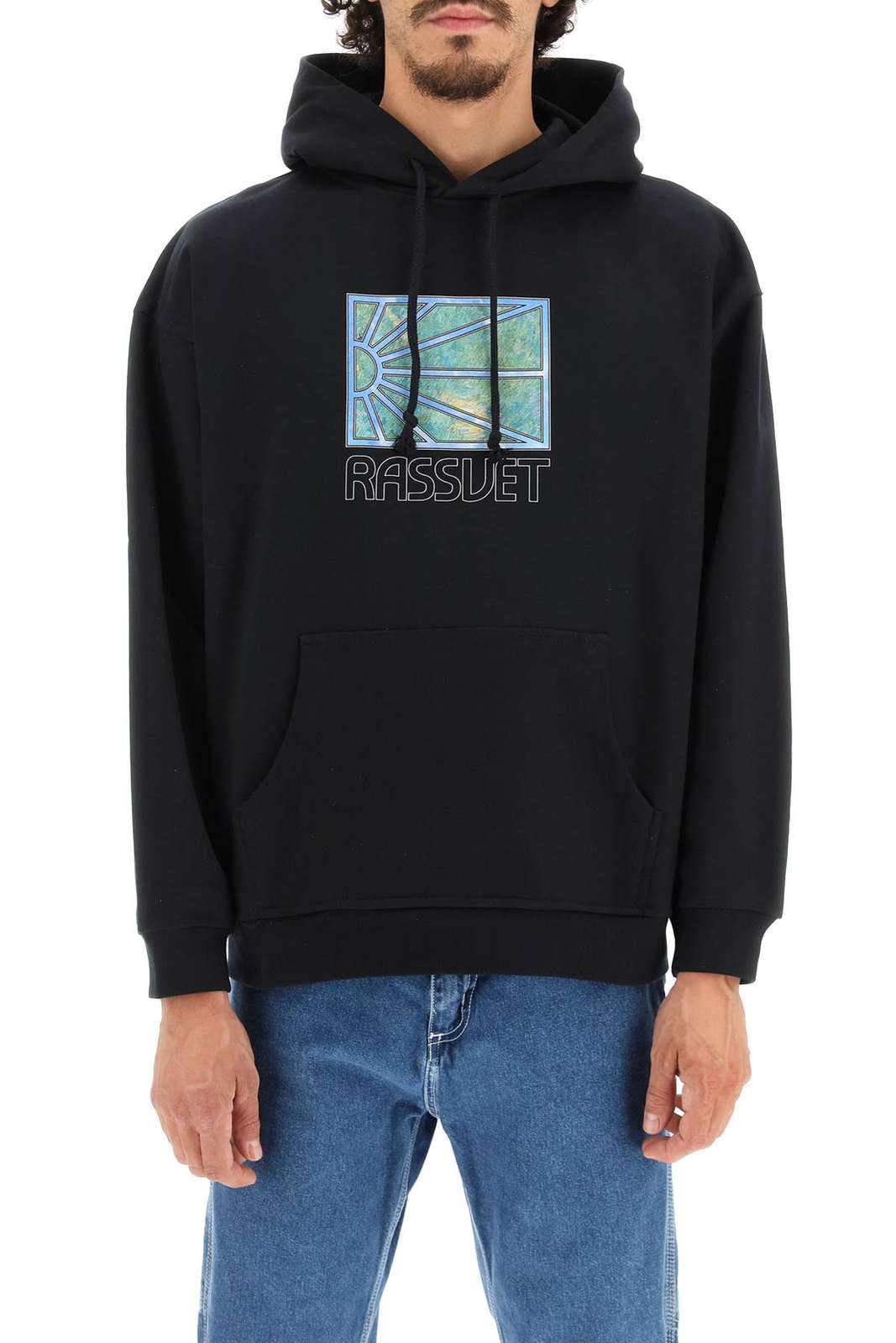 NEW Rassvet painting logo hoodie PACC11T028 BLACK 1 AUTHENTIC NWT