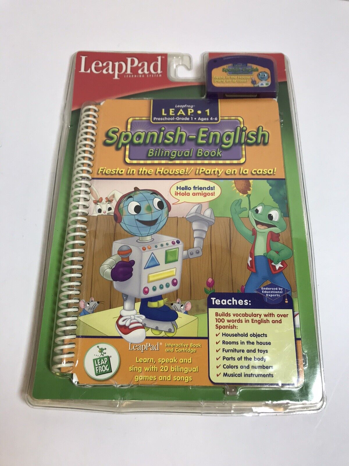 NEW LeapFrog LeapPad Leap 1 Preschool-Grade 1 Spanish-English Bilingual Book