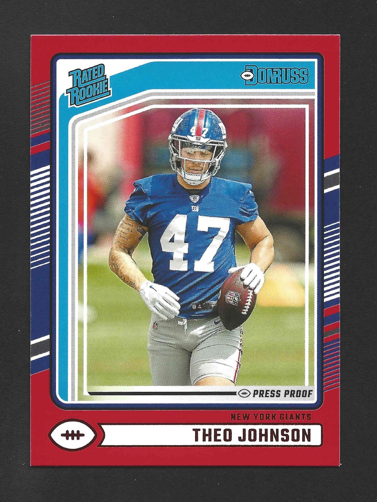 2024 Panini Donruss Red Press Proof #357 Theo Johnson (RC)