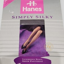 Vintage Hanes Simply Silky Pepper Mids Grey Sheer Pantyhose Australian Made XS S