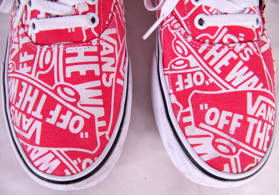 Vans Off The Wall Authentic SpellOut All Over Print Black Shoes Men’s