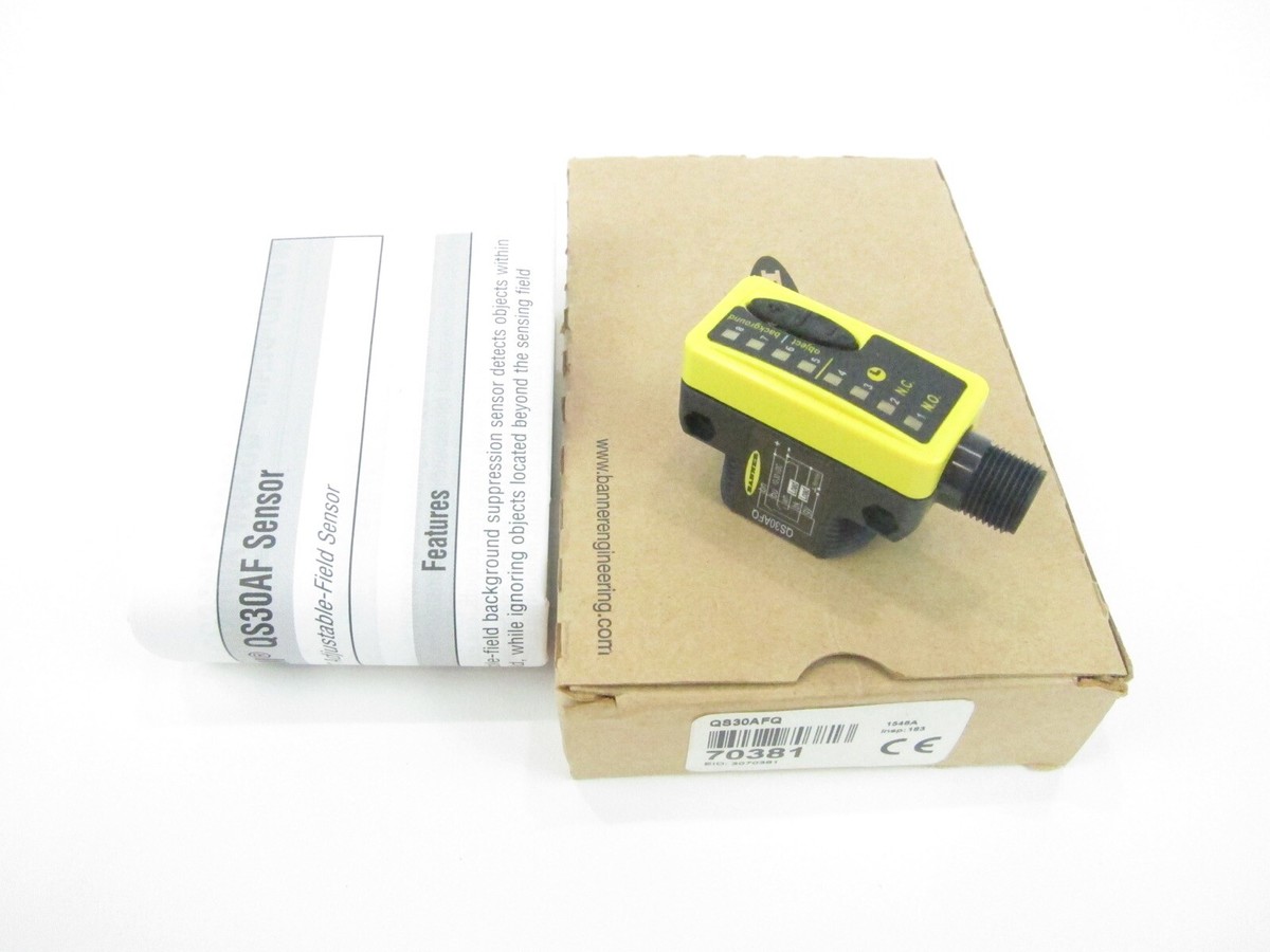 Sensore Fotoelettrico Banner QS30AFQ - Modello 70381, Nuovo In Scatola