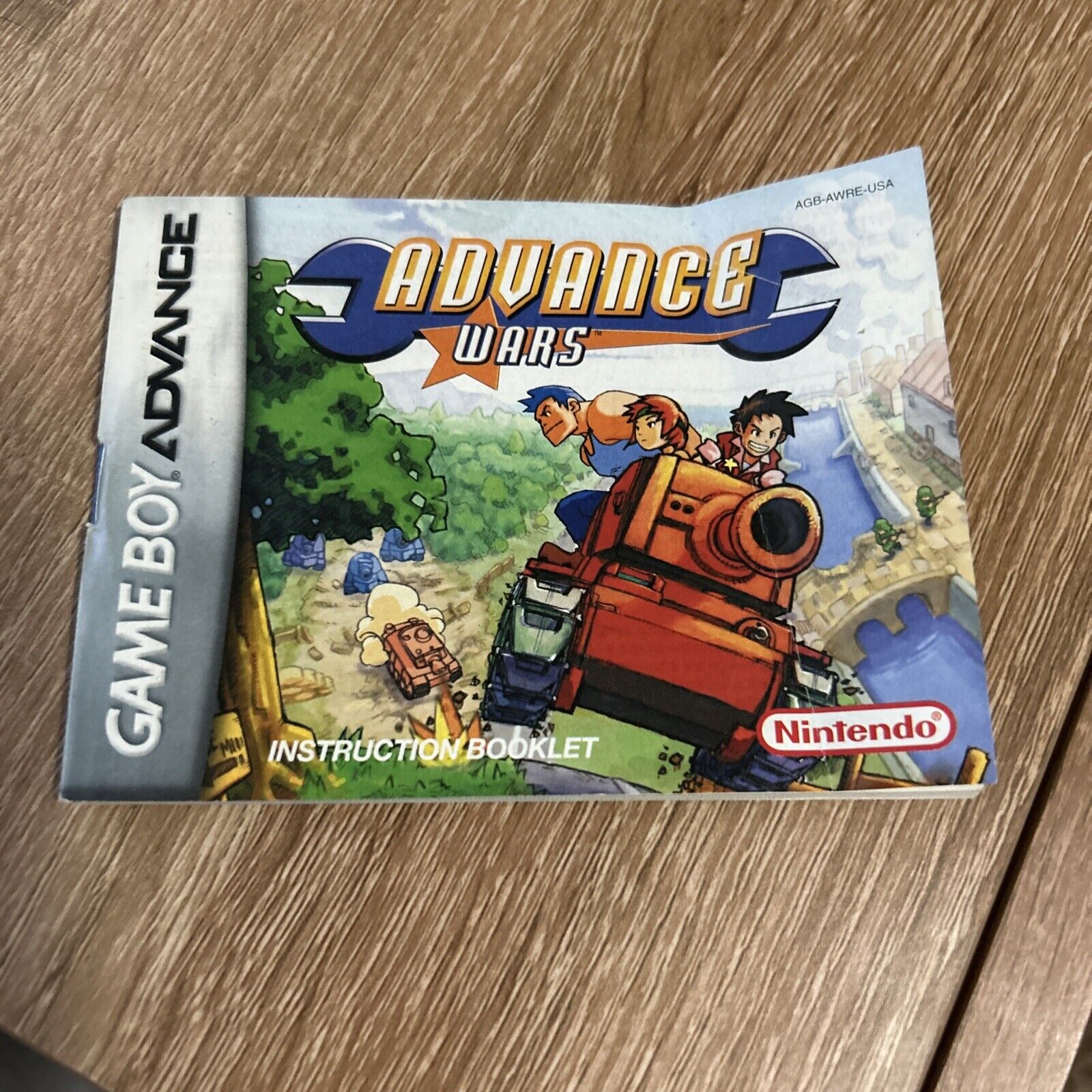 2002 Nintendo GBA Gameboy Advance ADVANCE WARS with BOX & Manual